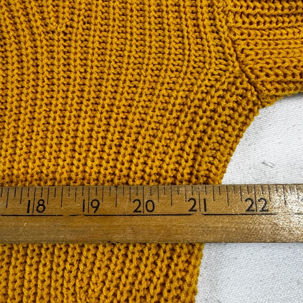 Old‎ Navy Womens Sweater Ribbed Knit Mock Neck Mustard Yellow Size M Pullover